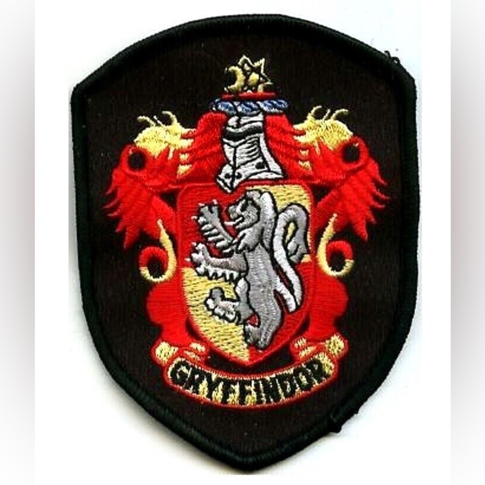Gryffindor Harry Potter Embroidered Jacket Patch Fantasy Red Black